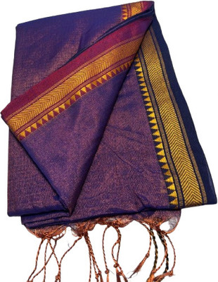 kalpana handloom Solid/Plain Handloom Tissue Saree(Multicolor)