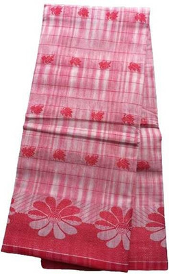 Maa saroda saree Ghar Self Design Tant Pure Cotton Saree(White)