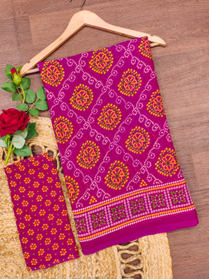 kashvi sarees Paisley, Floral Print, Geometric Print Daily Wear Georgette Saree(Pink)