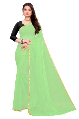 JiproStore Self Design Daily Wear Chiffon Saree(Light Green)