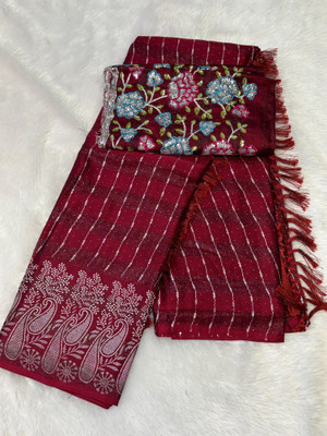 Sitanjali Embroidered Bollywood Georgette Saree(Magenta)