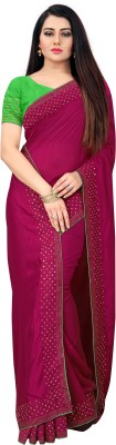 pUNYATHA CREATION Embroidered Bollywood Art Silk Saree(Maroon)