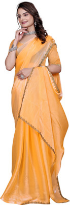 HouseOfCommon Self Design Kanjivaram Pure Silk, Chiffon Saree(Orange)