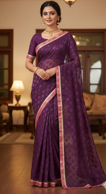 vidya Self Design Bollywood Georgette Saree(Maroon)
