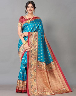 maayro Printed Mysore Art Silk Saree(Multicolor)