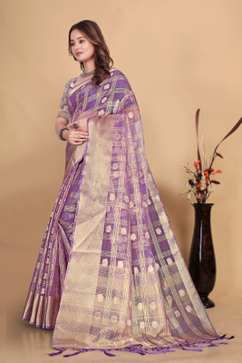 Aarunika SBT Solid/Plain Bollywood Organza Saree(Pink)