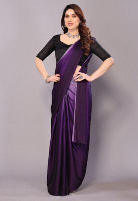 SAREEYA16 Self Design Bollywood Georgette Saree(Purple)
