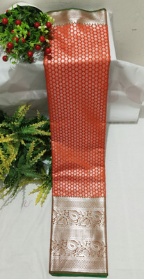 FAIZICREATION Woven, Self Design Banarasi Pure Silk Saree(Pink)