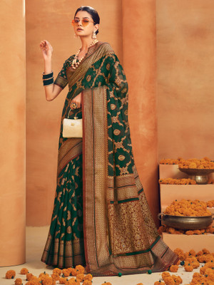 ANOUK Woven Bollywood Georgette Saree(Multicolor)