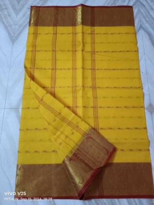 Radha Rani Saree Woven Tant Pure Cotton Saree(Yellow)