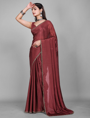 VISHNU Self Design Kanjivaram Jimmy choo Saree(Brown)