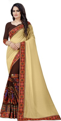 SERONA FABRICS Self Design, Embroidered Bollywood Georgette, Jacquard Saree(Beige)