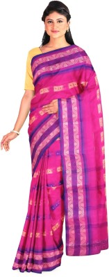 DAS TEXTILES Woven Tant Pure Cotton Saree(Pink)