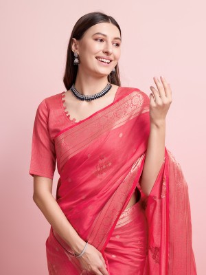 Divastri Dyed Banarasi Pure Silk Saree(Pink)