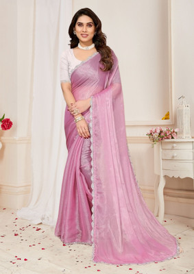 Tejal Creation Self Design Bollywood Pure Silk Saree(Pink)