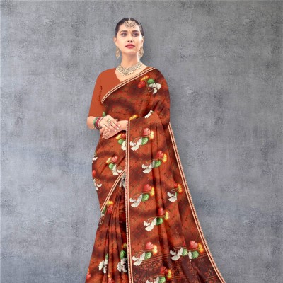 VEERPAL CREATION Printed Banarasi Silk Blend Saree(Multicolor)