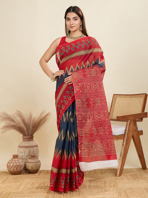 SHANVIKA Printed Daily Wear Pure Cotton Saree(Grey)