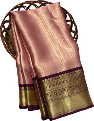 ZUBAIR SILK TEX Woven Banarasi Art Silk Saree(Pink)