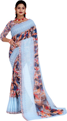 Adiyogi Enterprise Digital Print Bollywood Georgette Saree(Multicolor)