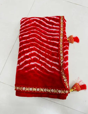 Vraggi Printed Bollywood Georgette Saree(Red)