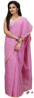 Oishani Saree Ghor Woven Jamdani Cotton Silk Saree(Pink)