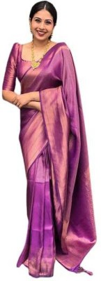 Sharmagerena Printed Bollywood Chiffon Saree(Purple)