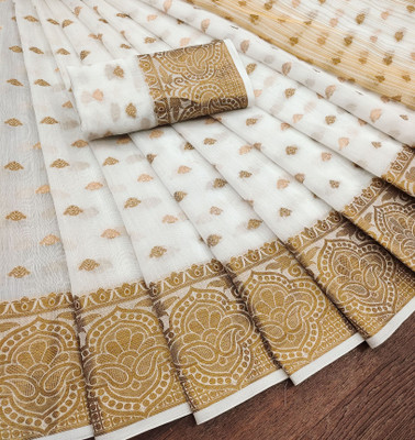 SaaraFashion Printed Gadwal Cotton Silk Saree(Multicolor)