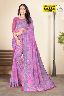 mahalaxmi fab Printed Bollywood Linen Saree(Red, Light Green)