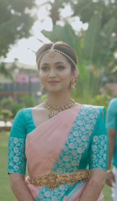 KASHTBHANJAN ETHNICWEAR Solid/Plain Banarasi Art Silk Saree(Blue)