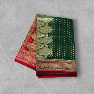 SUMAN FASHIONS Woven Banarasi Art Silk Saree(Red)
