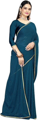 Aarya creation Embellished Assam Silk Chiffon Saree(Multicolor)