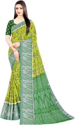 swakarika Printed Daily Wear Chiffon Saree(Red)