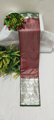 FAIZICREATION Woven, Self Design Banarasi Pure Silk Saree(Pink)