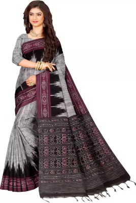 ADDRIKA SAREE GHOR Self Design Tant Pure Cotton Saree(Grey)