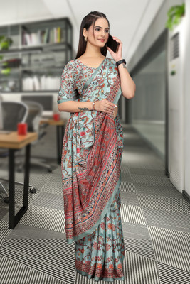 K 5 FASHION Digital Print Bollywood Crepe Saree(Multicolor)