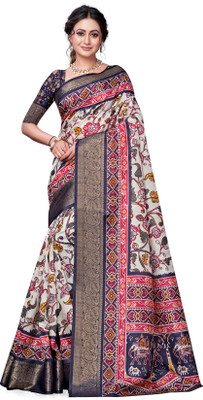 PARVOTSAV Floral Print Daily Wear Polyester Saree(Multicolor)