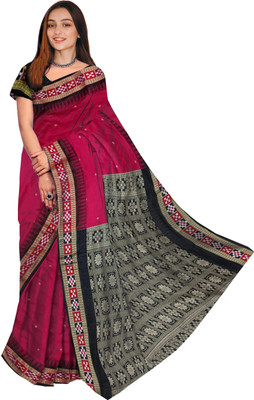 Kingdomsaree Woven Sambalpuri Art Silk Saree(Multicolor)