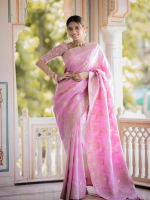 Begum Collection Self Design Kanjivaram Art Silk Saree(Multicolor)