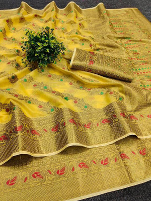 ANANDHARA Cotton Blend Self Design Blouse Material