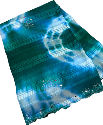 MINE CHOICE Printed, Self Design Bollywood Georgette Saree(Green)