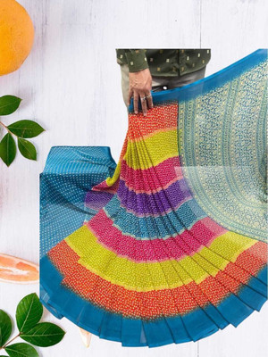 HouseOfCommon Ombre Bollywood Georgette Saree(Light Blue)