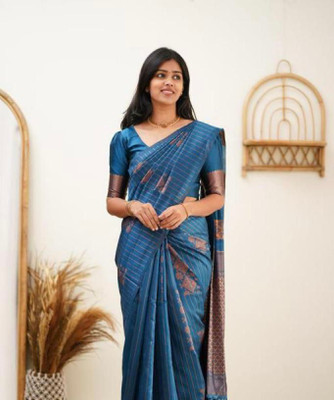 Fashion Care Self Design Banarasi Pure Silk Saree(Light Green)