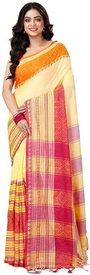 Dutta Textile Self Design Handloom Cotton Silk Saree(Black)