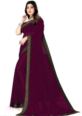 Arpita Fashion Embroidered, Self Design Bollywood Georgette Saree(Magenta)