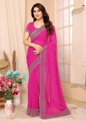 Tasrika Embellished Bollywood Georgette Saree(Pink)