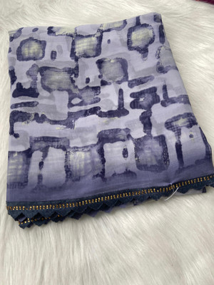 bhavika silk mills Digital Print Daily Wear Georgette Saree(Blue)