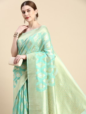 Mohey Self Design Bollywood Art Silk Saree(Light Green)