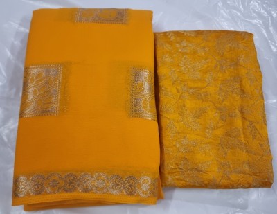 Sudarshana Woven Bollywood Georgette Saree(Yellow)