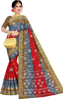 ARTFULTHREADS Printed, Graphic Print Sambalpuri Pure Cotton Saree(Multicolor)