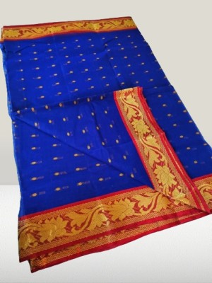 Traditional Sare Self Design Tant Pure Cotton Saree(Multicolor)